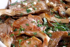 Рецепт - жареные вешенки в чесночном соусе