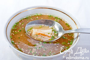 Рецепт - "Японский суп" с палочками с мясом краба