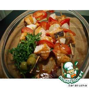 Рецепт - шашлык из семги по царски!
